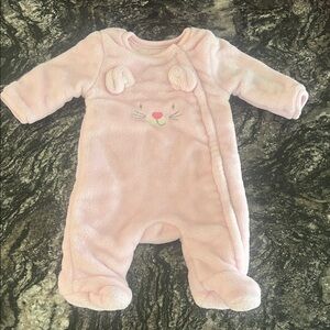 Absorba Pink Bunny Ear Footie